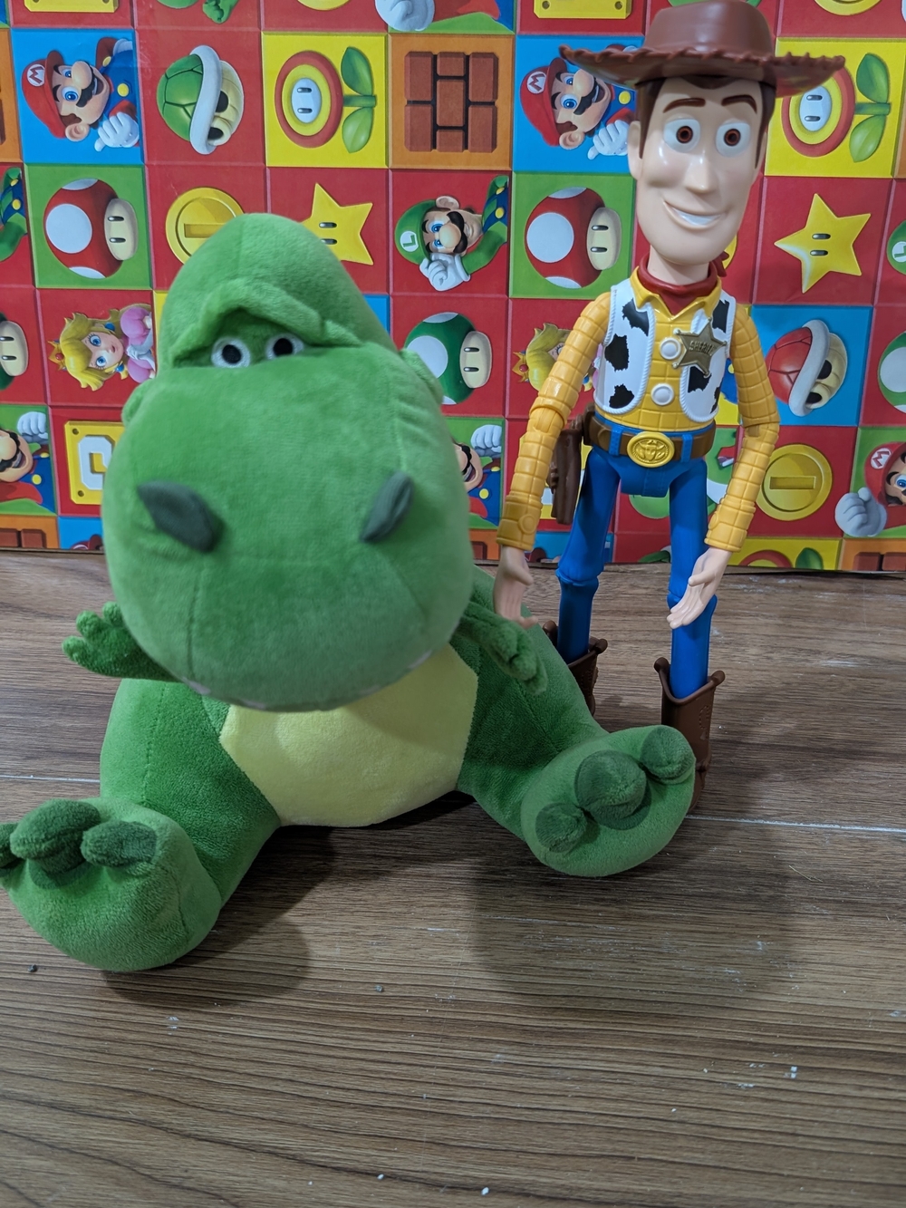 Woody Action Figure and Rex Plush From TOY STORY.